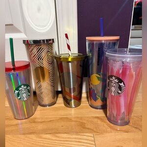 Bundle of 5 Starbucks Tumblers